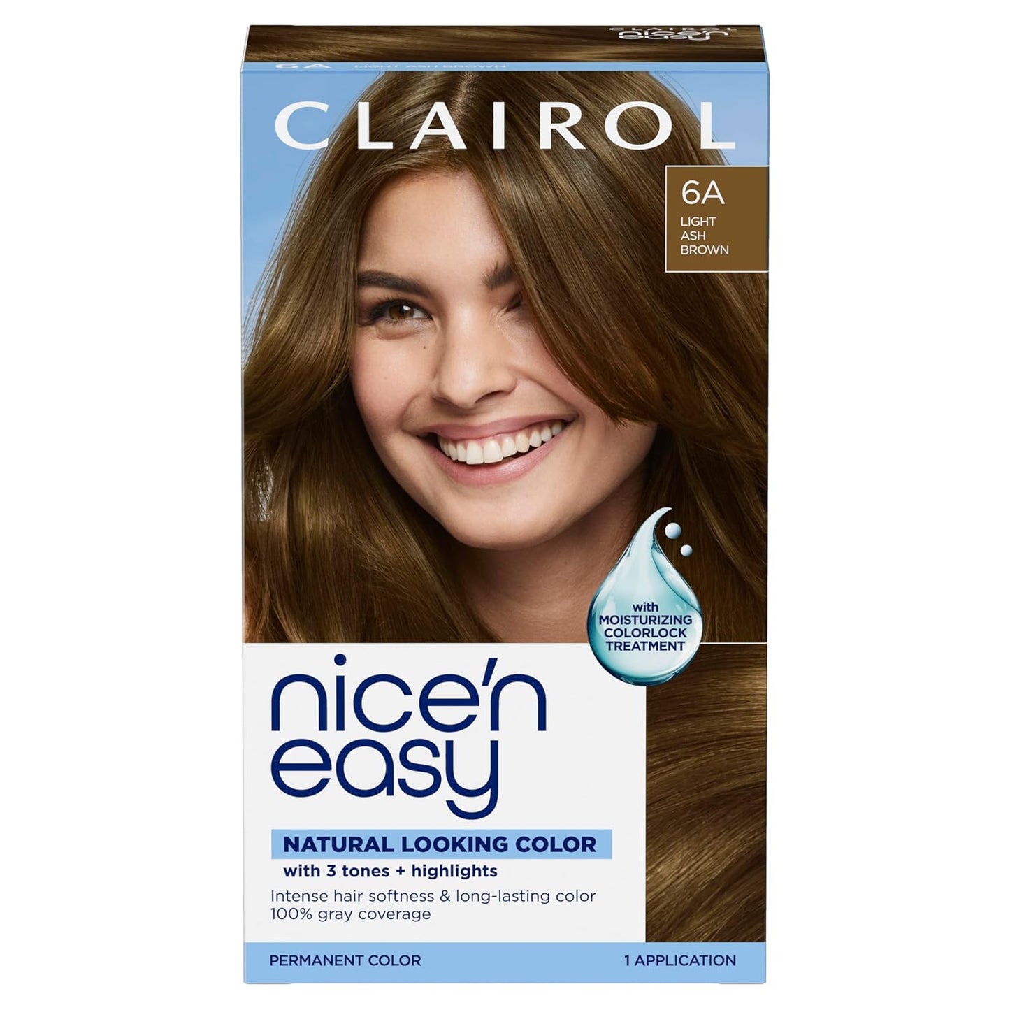 Clairol Nice'n Easy Permanent Hair Dye - Blackest Black | 100% Gray Coverage & Long-Lasting Shine | Single Pack