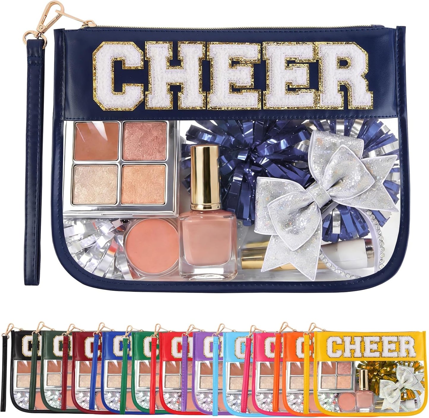 Dance Bag | Chenille Letter Clear Cosmetic Bag for Dancers - Essential Makeup Organizer for Girls & Women