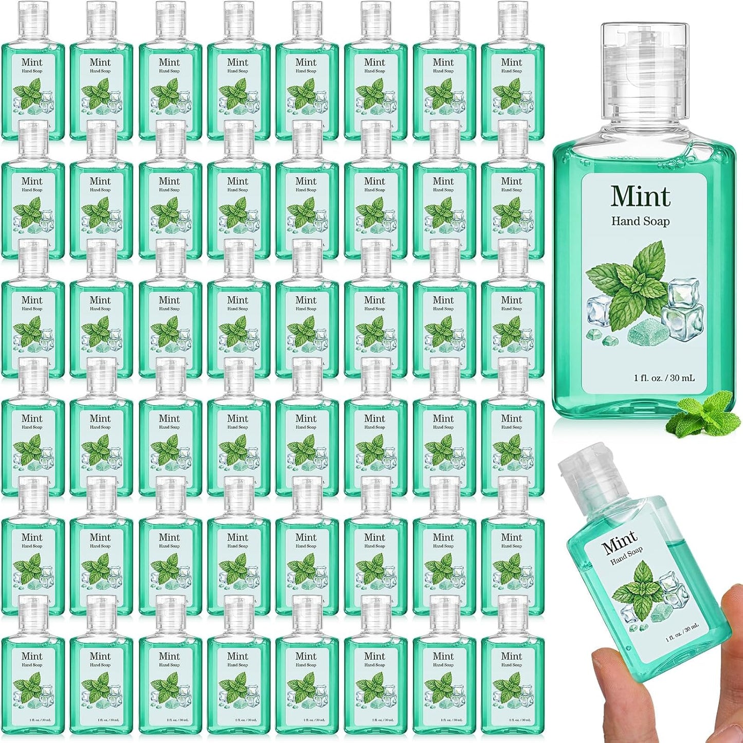 Travel Size Hand Soap - 24 Pack Mini Scented Foaming Sanitizer | 1fl oz Liquid Soaps for Hotels & Parties (Orange)