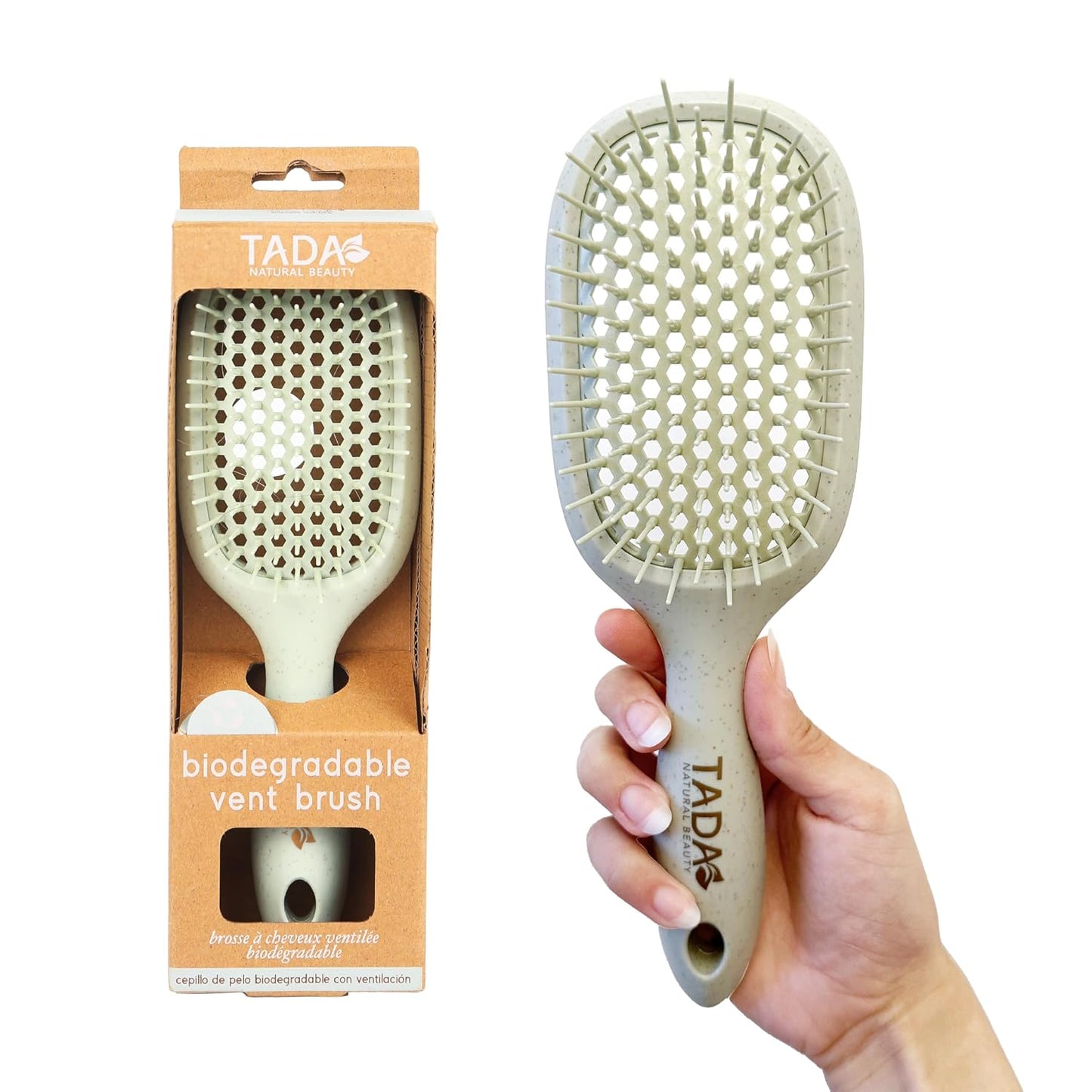 Natural Beauty Hair Brush Detangler - Ideal for Curly, Thick, and Wavy Hair | Quick Drying & Styling, 2-Pack (4 Colors)