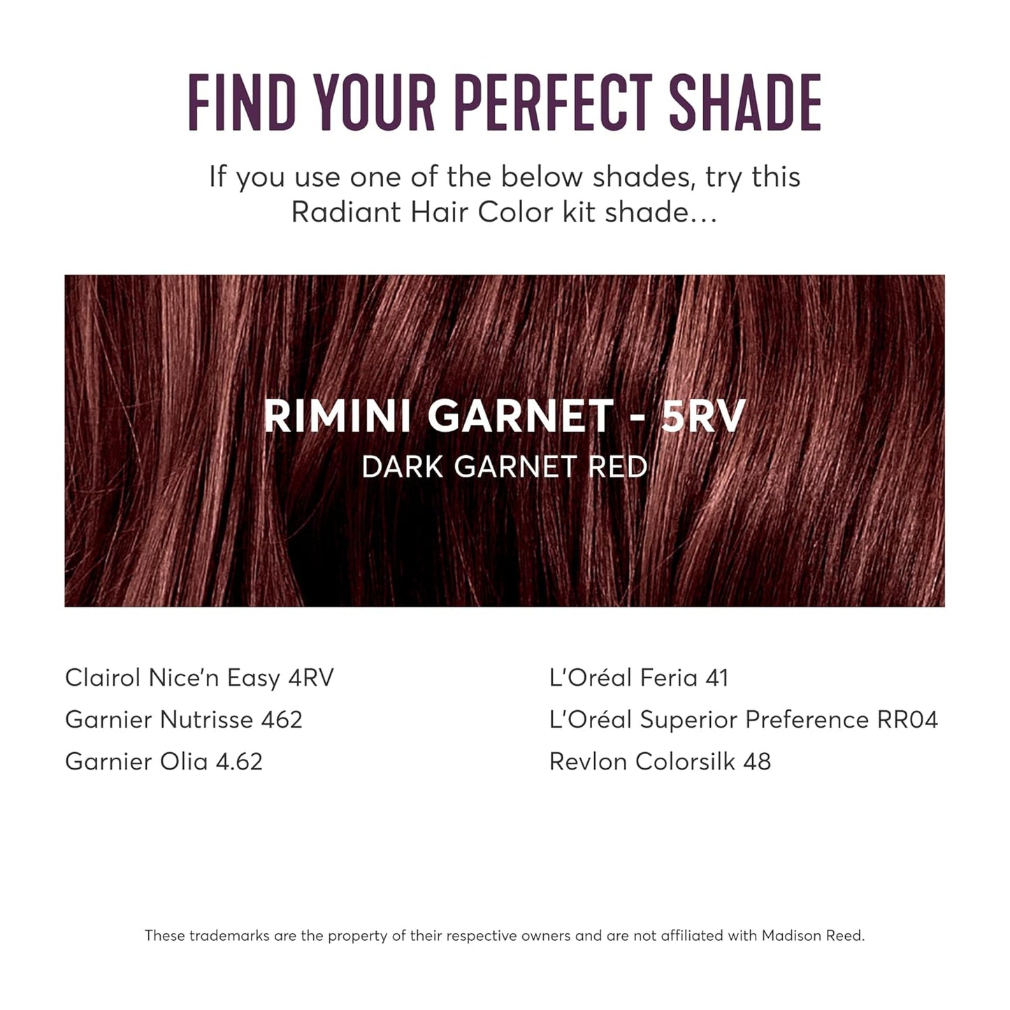 Madison Reed Radiant Hair Color Kit - 5RV Dark Garnet Red | Vivid Permanent Dye for Bold Color & Maximum Shine