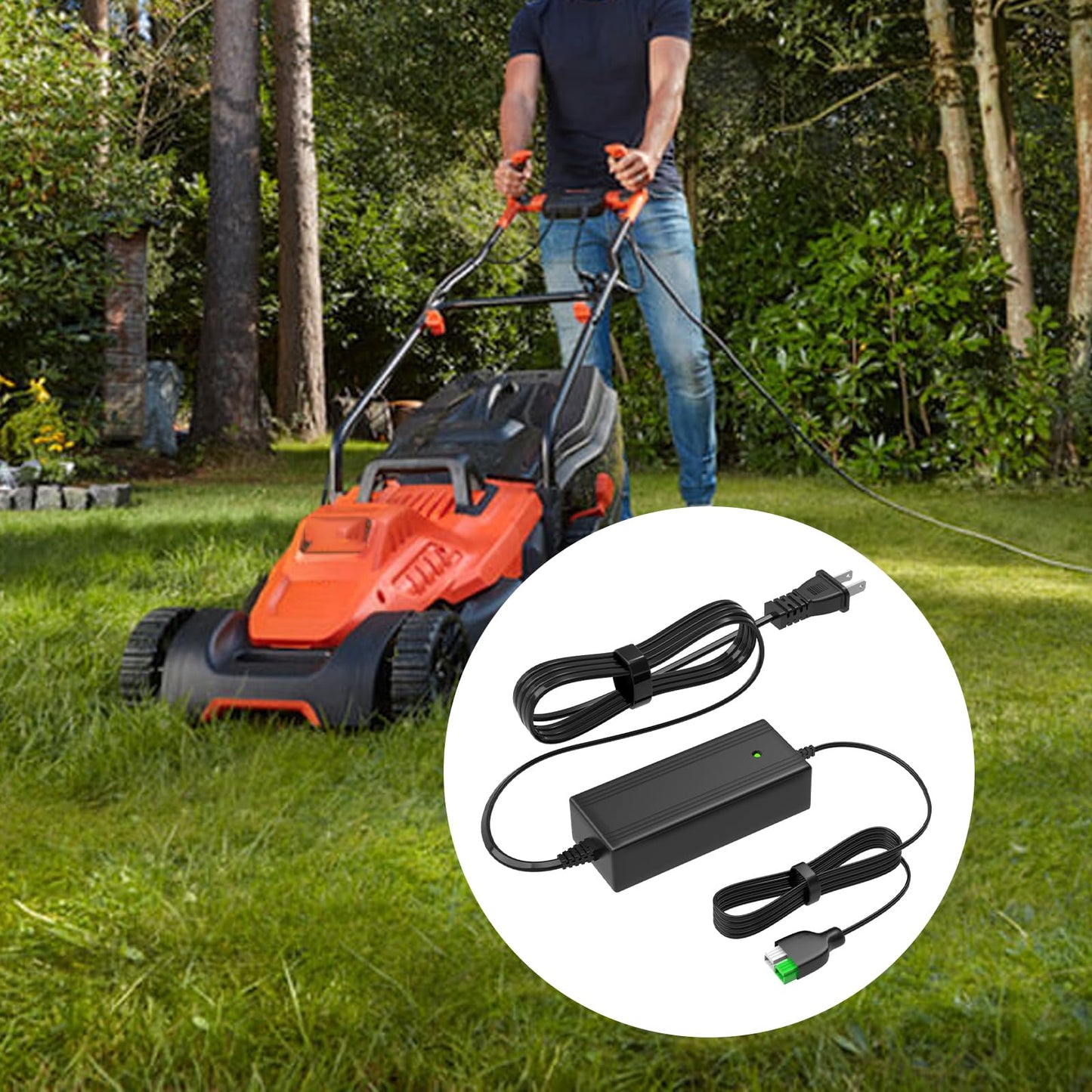 Norward Charger Compatible with Black Decker for Model ETPCA-P360080U 90547460 90604959 Lawnmower Models SPCM1936 CM1836 CM1936 RB3612 RB3610