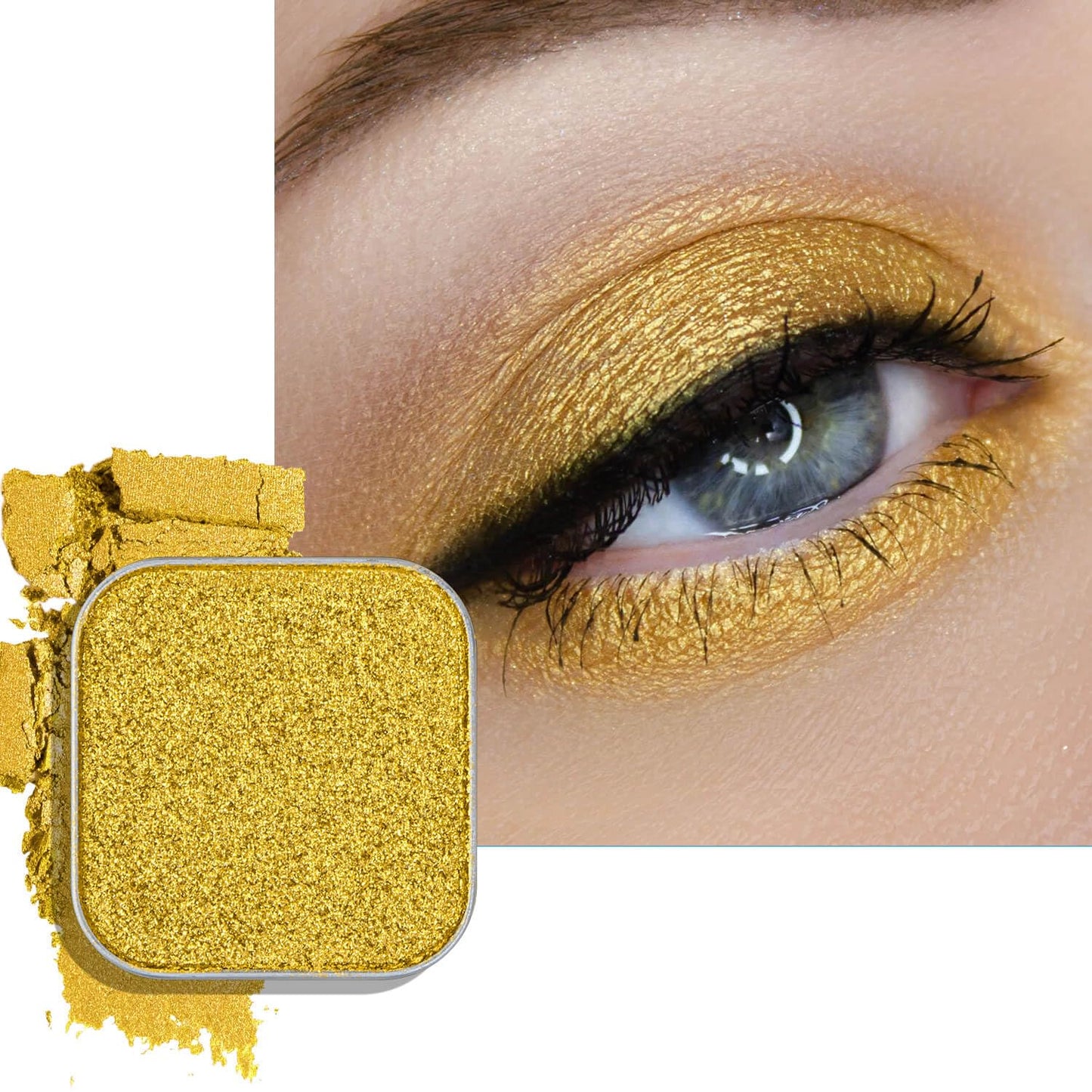 Chameleon Chrome Eyeshadow - Duochrome Lavender & Blue Reflects | Iridescent Metallic Shimmer, Bouncy Texture