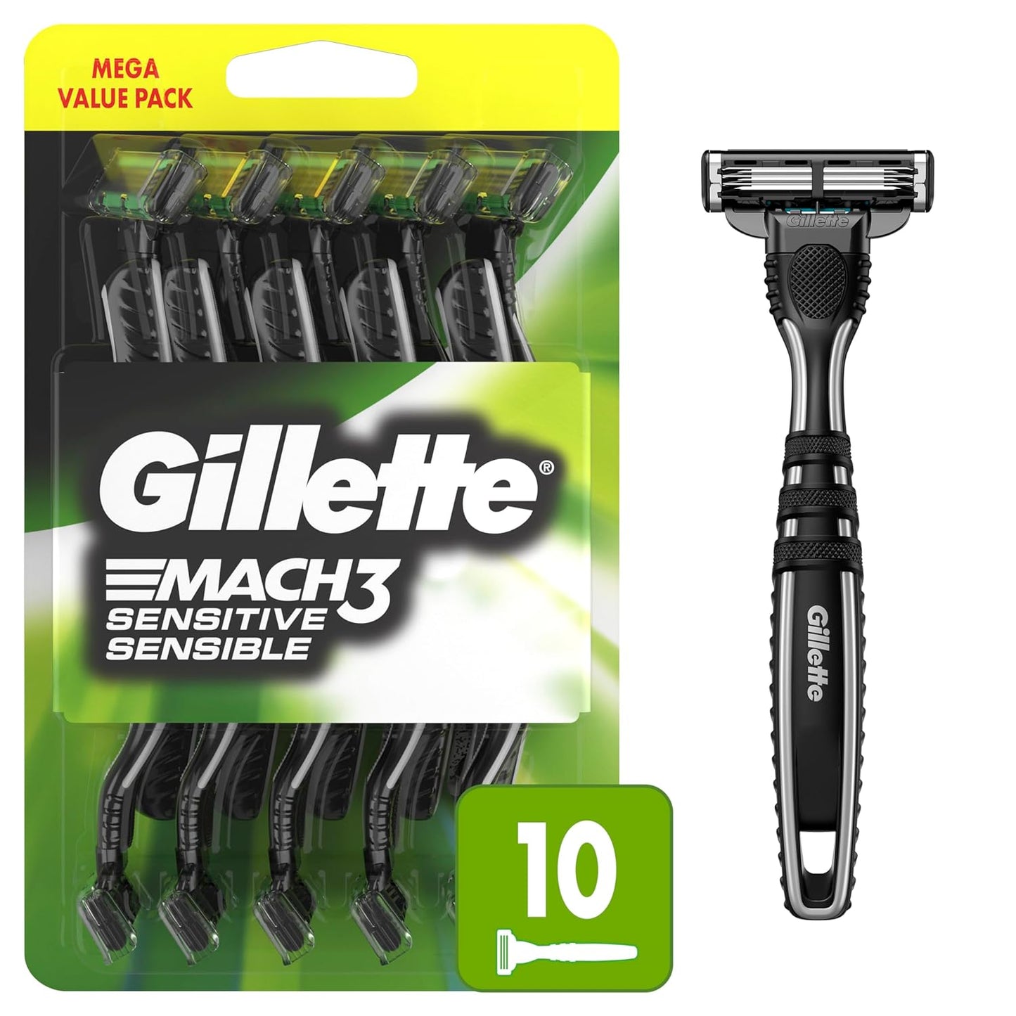 Gillette Disposable Razor - Precision Blades for a Smooth Shave | 5 Count Pack