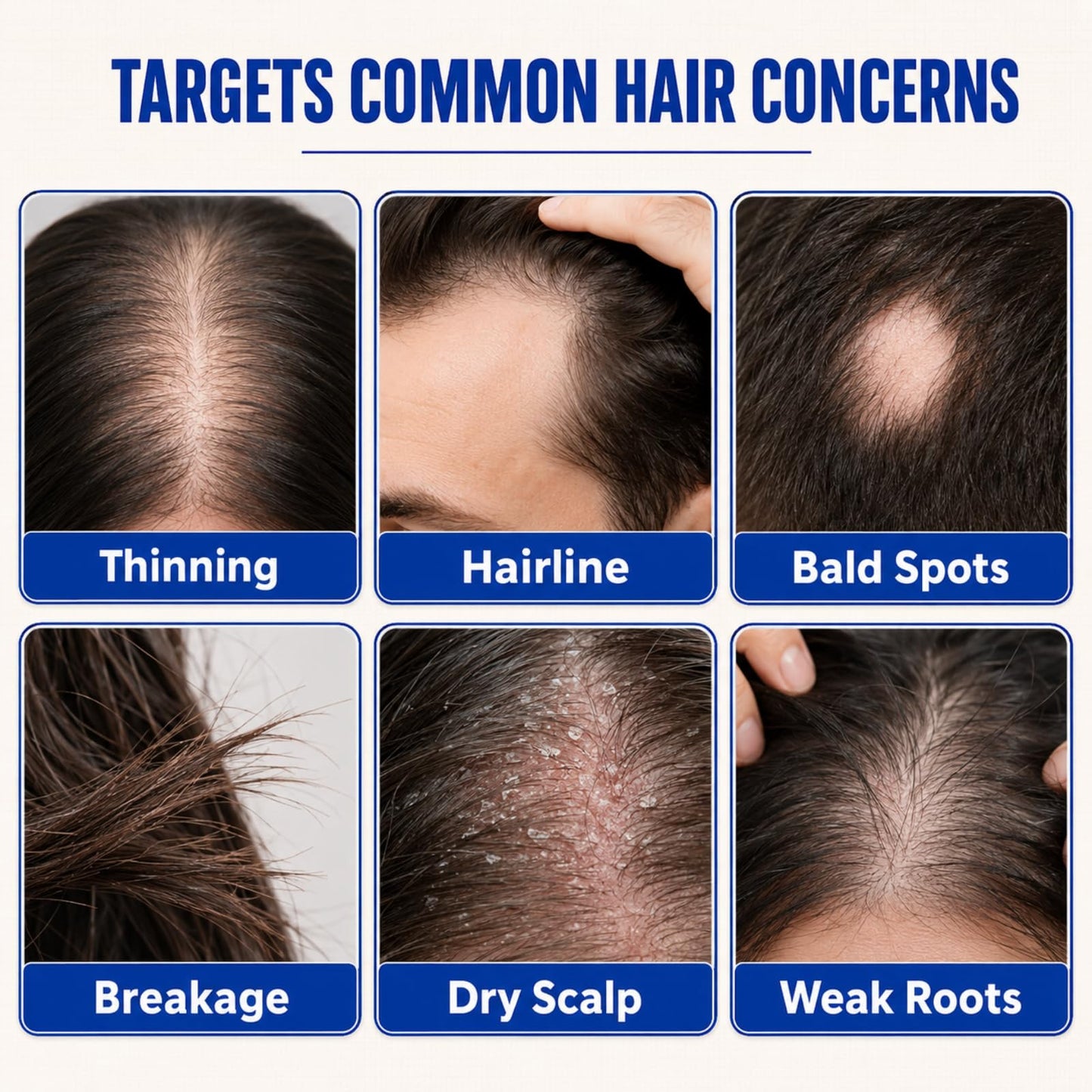 Ultrastrong 10% Copper Peptides for Hair Growth, GHK-Cu Scalp Serum, Water-Based Scalp Treatment for Thinning Hair, Non-Greasy Leave-In Formula with Biotin & Rosemary, For Women & Men, 1 Fl Oz