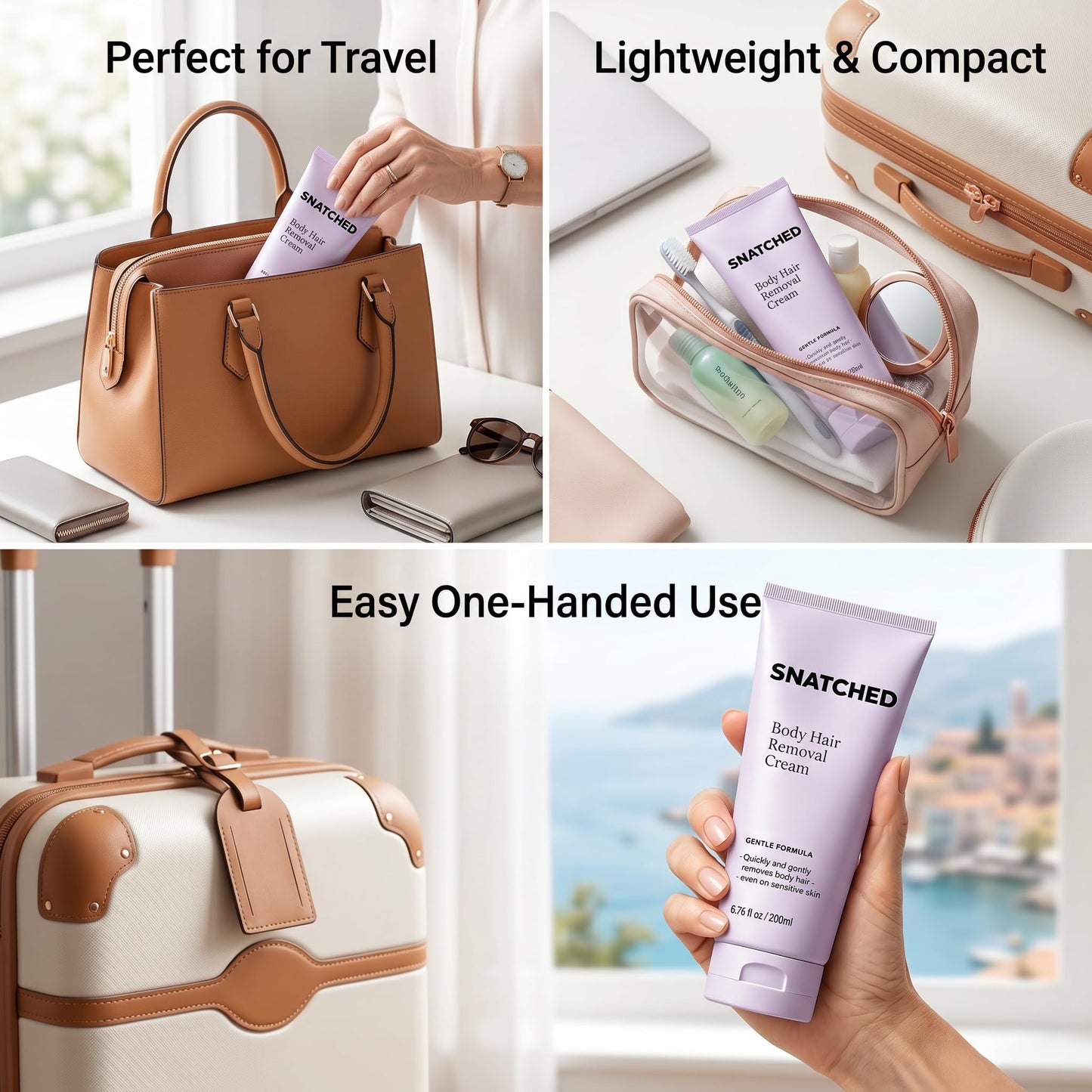 Snatched Hair Removal Cream for Woman Aged 65+, Plant-Based Hair Removal Cream for Women & Men, Fast-Acting Depilatory Cream for Legs, Arms, Underarms & Bikini Area, Smooth Skin Care (1)