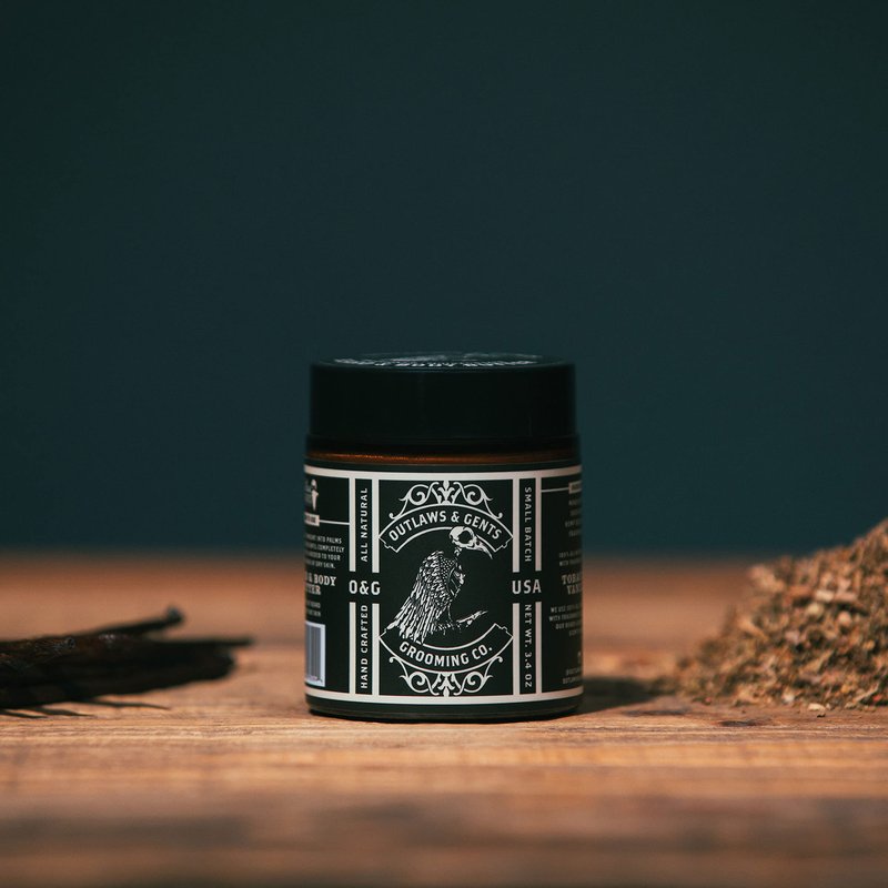 Outlaws and Gents Grooming Co. Beard and Body Butter - Tobacco Vanilla Scented All-Natural Moisturizer for Men - Deeply Moisturizes Beard, Face, and Body