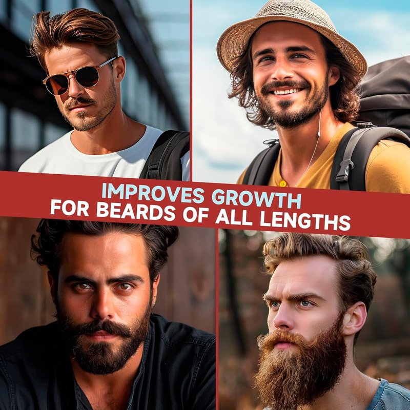 Beard Balm，2X Concentration Biotin Beard Balm for Men (2 oz) - Natural Mens Beard Oil with Castor Oil，Argan Oil, Jojoba Oil and Vitamin,Thickening for Beard，Beard Growth Softener (Vanilla)