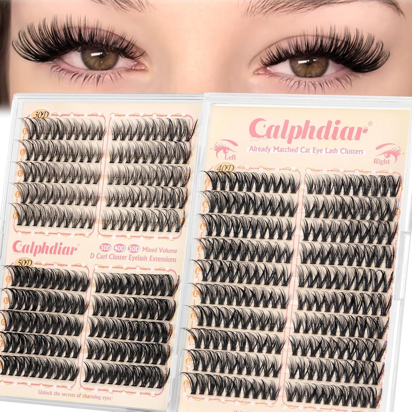 Eyelash Extensions - Enchantress Volume Cluster Lashes | Wispy 10-18mm D-Curl Soft Band for Easy DIY Application