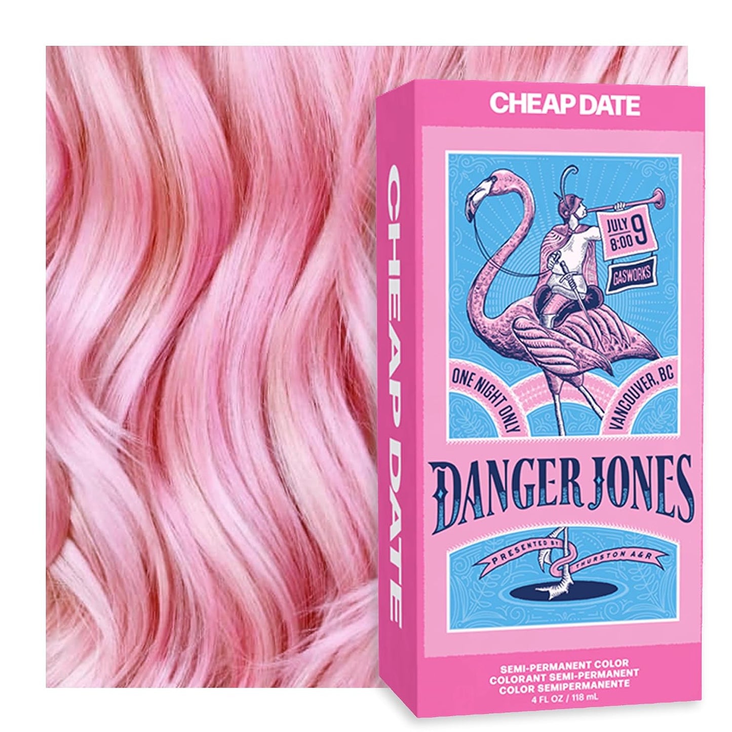 Semi-Permanent Hair Color - Cheap Date Light Pink | Vibrant, Long-Lasting Shade