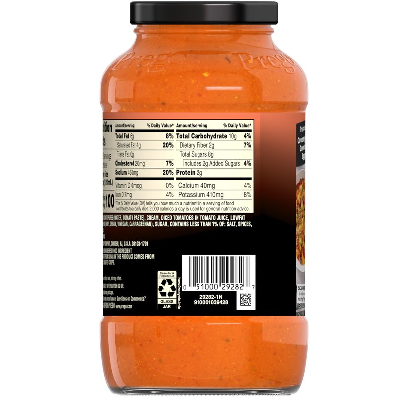 Prego Creamy Tomato Pasta Sauce With Ricotta Cheese, 23.75 oz Jar