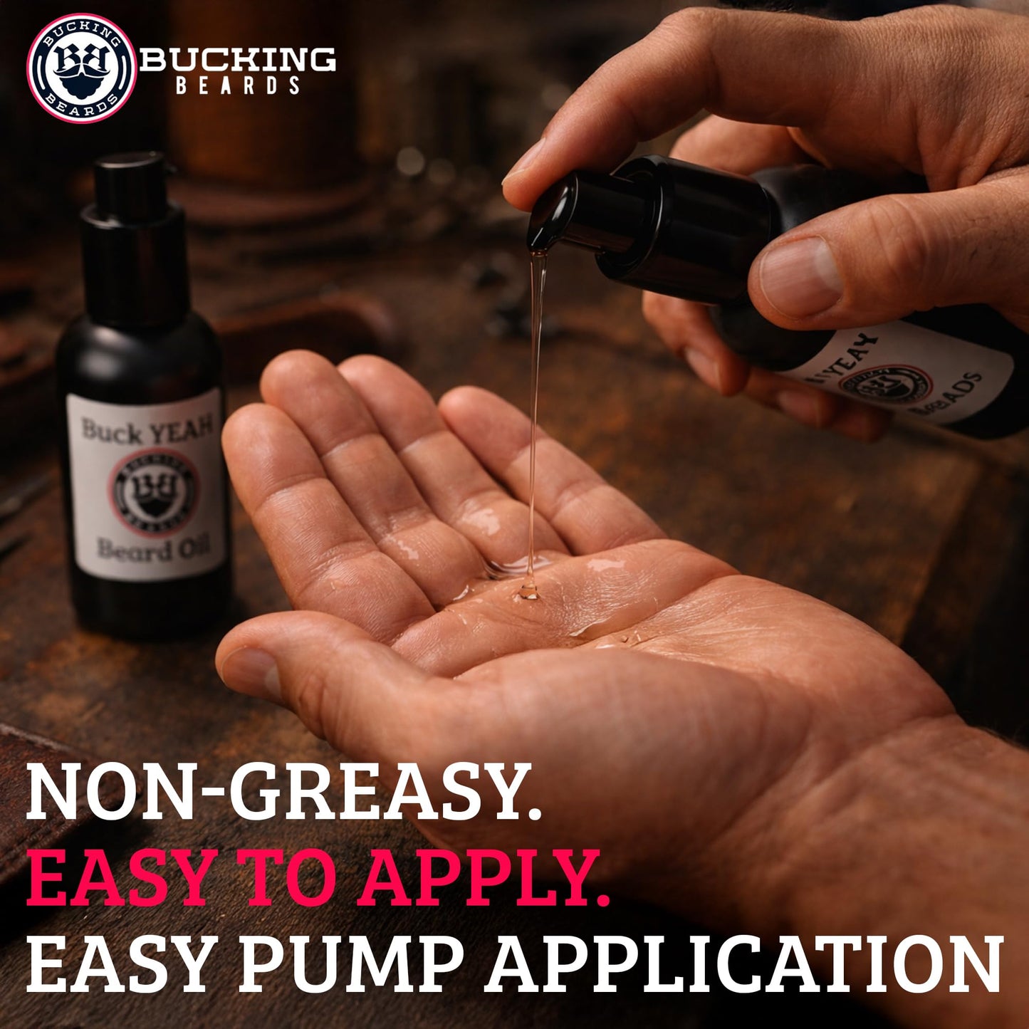 Bucking Beards Beard Oil - Beard Softener for Men - Made with Natural Ingredients like Jojoba Oil & Castor Oil - Sandalwood Fragrance - Vegan, Cruelty-Free, Gentle on Skin - 1 oz