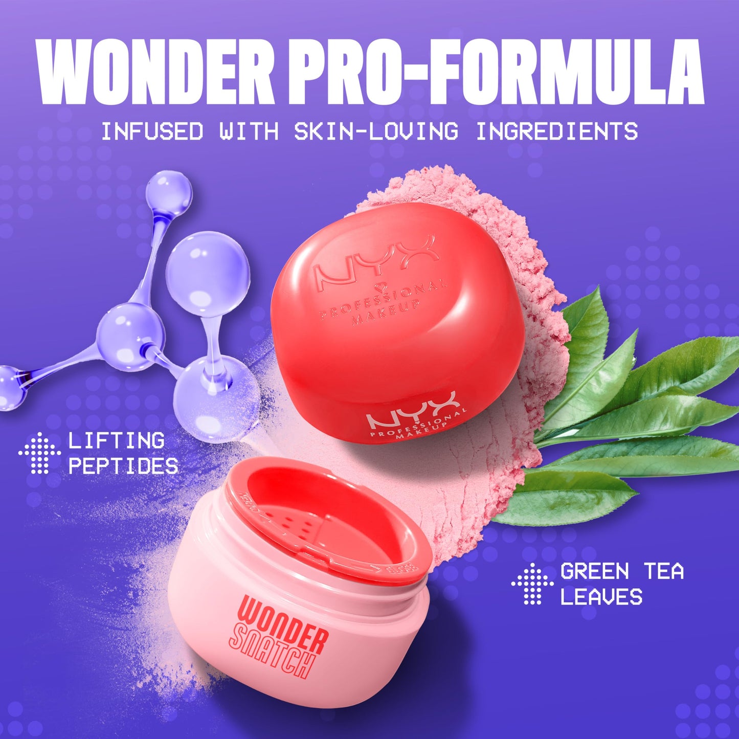 NYX PROFESSIONAL MAKEUP Wonder Snatch Setting Powder, Lifting Loose Powder With Up To 16HR Wear - Cheeky Cherry (Brightening Pink)
