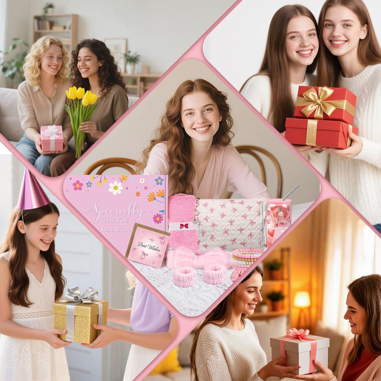 Exquisite Birthday Gifts for Girls & Teens | Unique Gift Baskets for Women - Pink