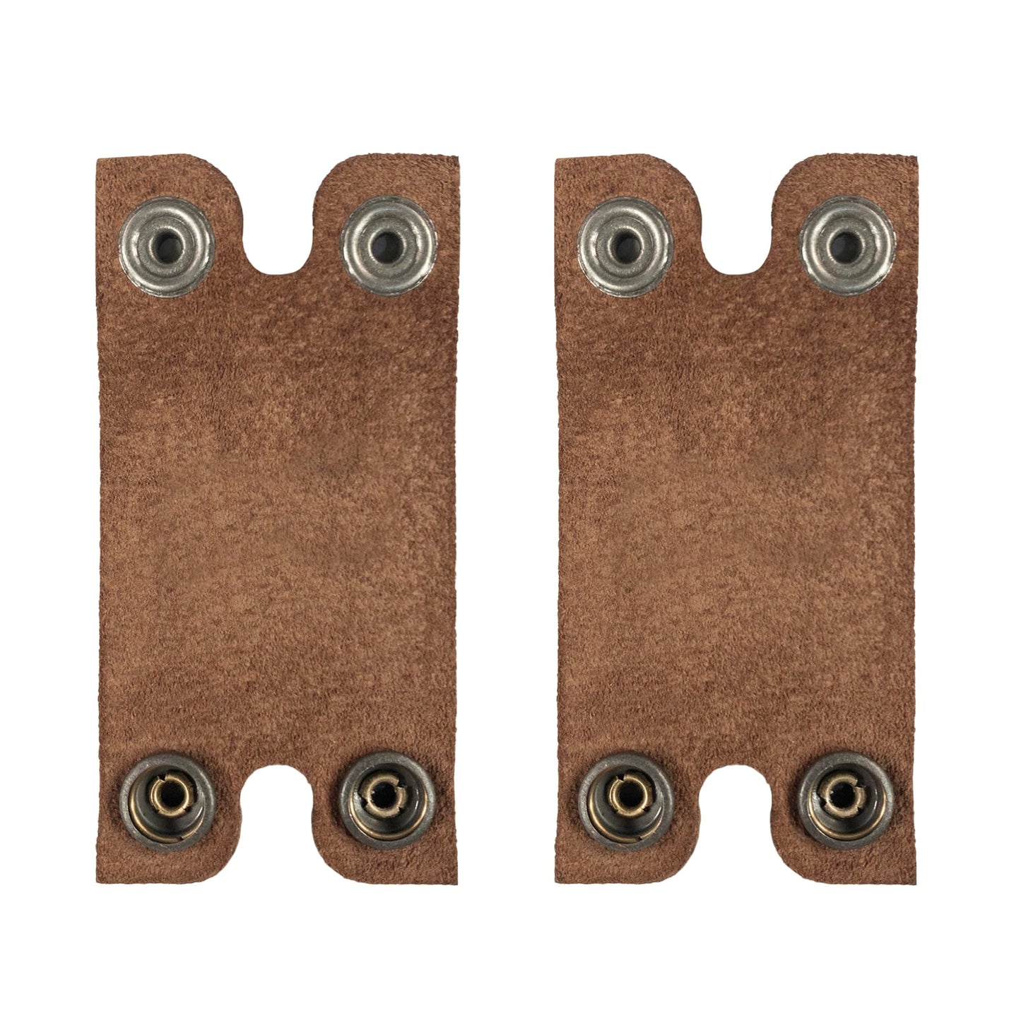 Hide & Groom, Set of 2 Double Edge Safety Razor Head Protective Sheath for Groomsmen, Shaving Travel Cover with Snap Closure, Full Grain Leather, Handmade, Bourbon Brown