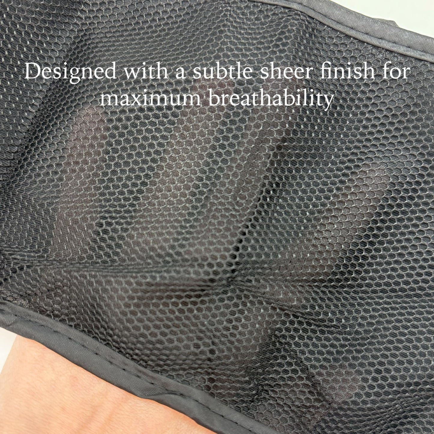 DONNA Argan & Black Castor Oil Satin Lined Mesh Wrap | Breathable Hair Wrap Headband for Women’s Hair Protection, BLACK COLOR 1PC