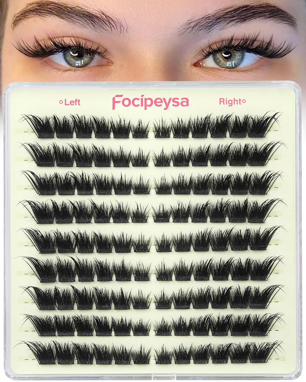 Fox Lash Clusters - Natural Wispy Eyelash Extensions | Reusable 11-19mm DIY Individual Lashes