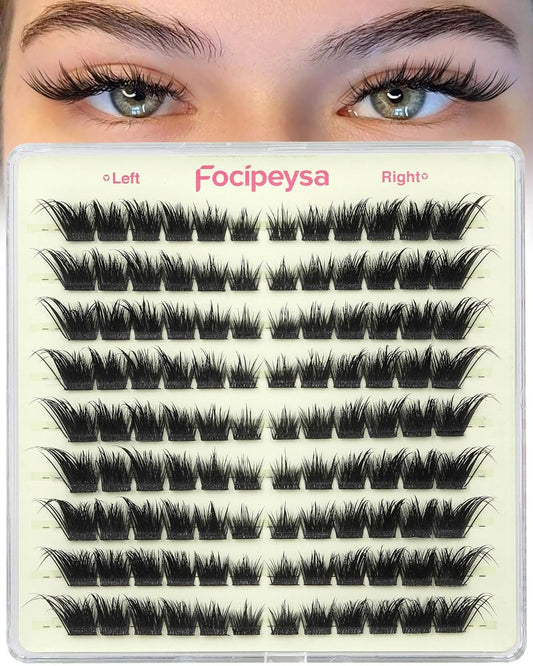 Fox Lash Clusters - Natural Wispy Eyelash Extensions | Reusable 11-19mm DIY Individual Lashes