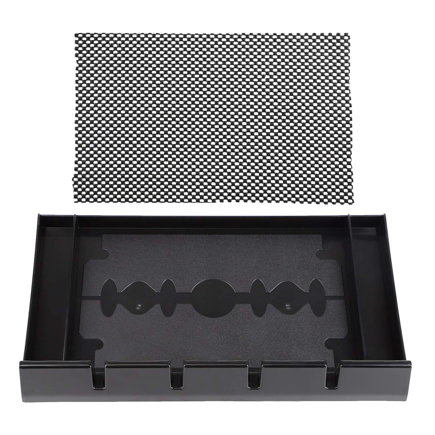 Segbeauty Clippers Organizer Case, Salon Barer Clipper Tray with 5 Notches Professional Anti-Slip Hairdresser Tools Box, Hair Trimmer Tool Organizer for Stylists-Red