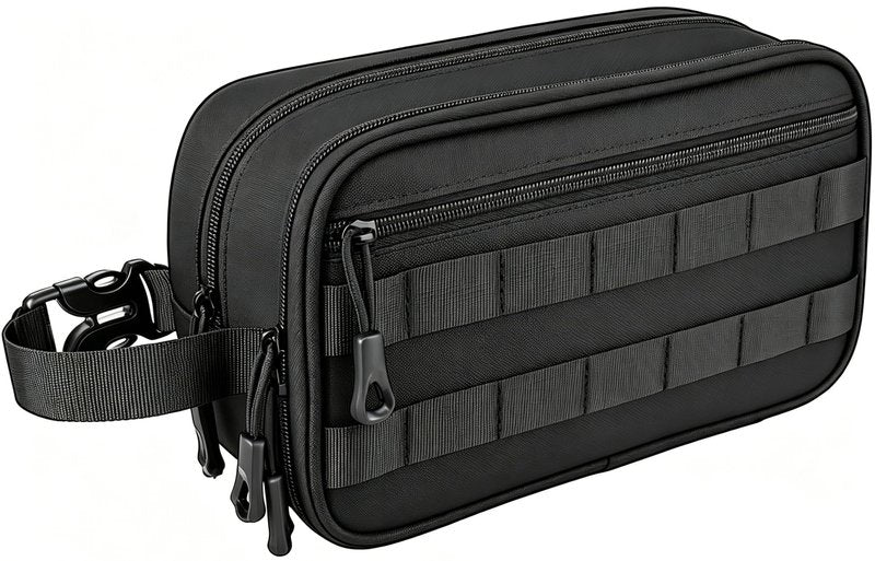 HILOMON Men's Toiletry Bag, Tactical Inspired Hygiene Shaving Bath Shower Grooming Toiletries Bag for Men Water-resistant Dop Kits for Travel