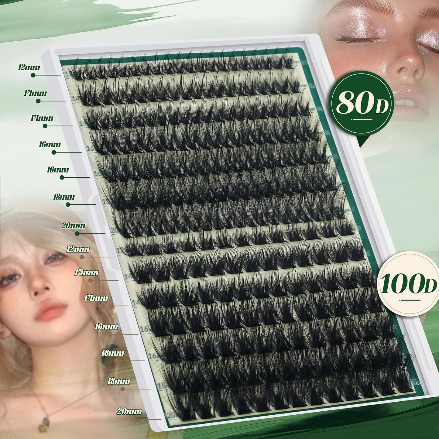 Spiky Manga Lash Clusters - 12-20mm Anime Eyelash Extensions | 80D & 100D Volume DIY Fairy Lashes