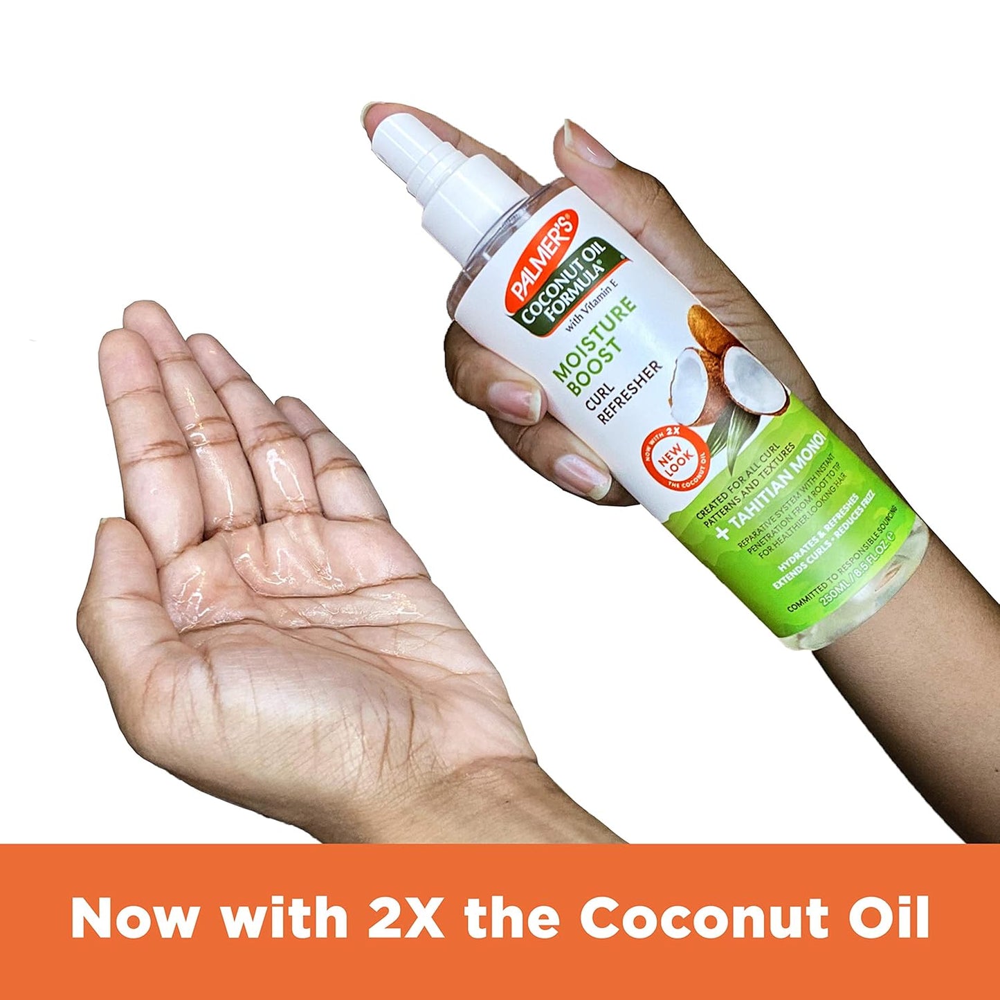 Coconut Oil Curl Refresher Spray - Moisture Boost Formula, 8.5 Ounce