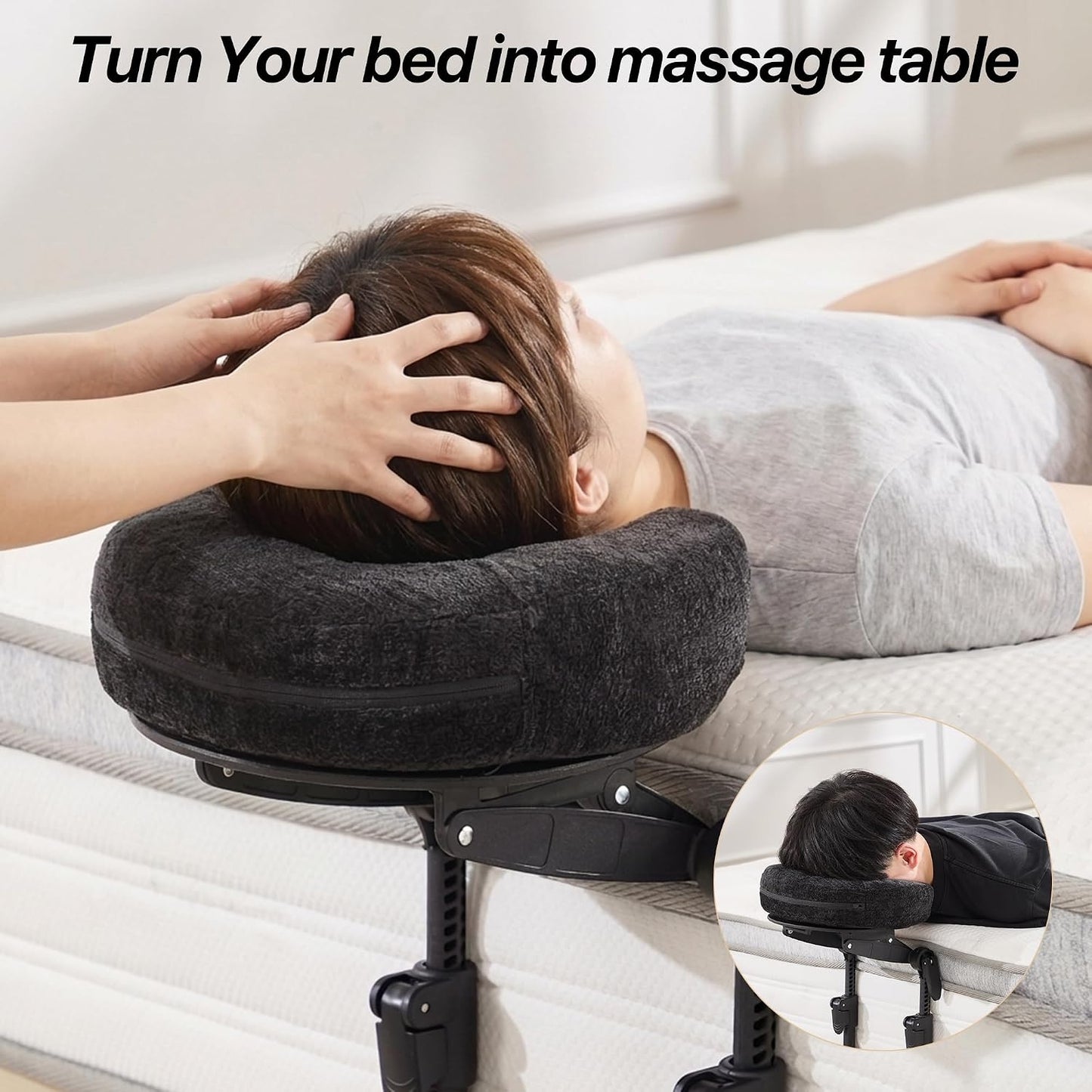 Adjustable Massage Face Cradle - Portable Memory Foam Headrest for Home Use | Ideal for Eye Surgery Recovery