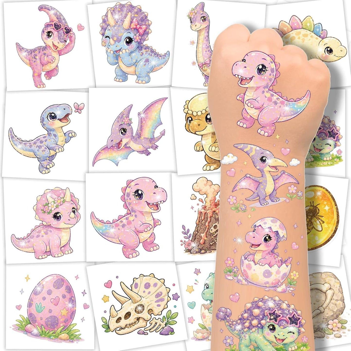 120 Pcs Glitter 4th of July Temporary Tattoos - Waterproof Star Designs for Independence Day Celebration