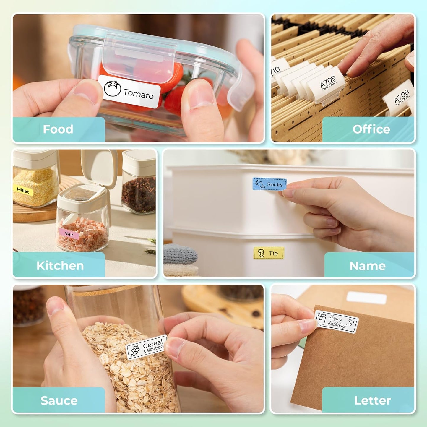 Bluetooth Label Maker - Wireless Mini Printer for Home & Office - Multiple Templates | White