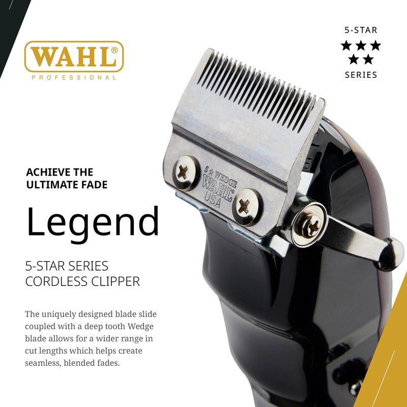 Wahl Professional 5 Star Series Cordless Legend Clipper, High-Performance Hair Cutting Tool with 100-Minute Run Time, Lithium Ion