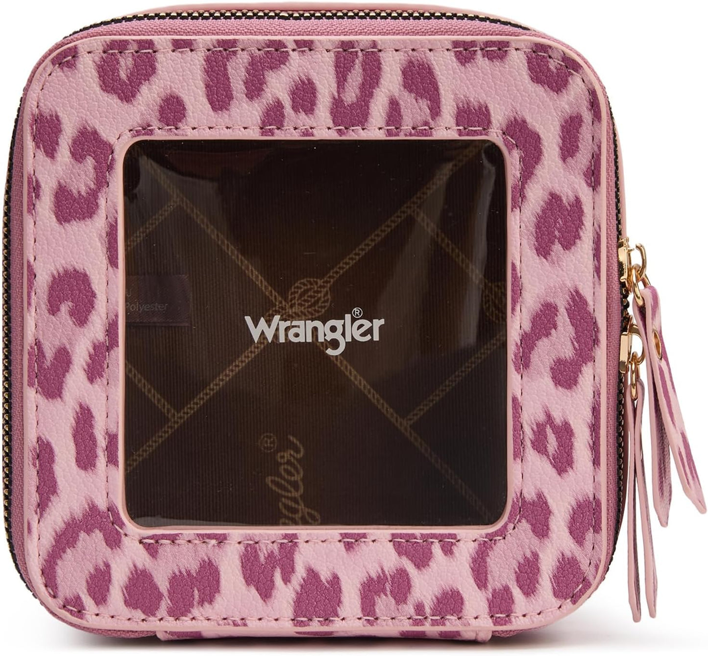 Clear Makeup Bag for Travel | Portable Cosmetic Organizer for Women - Leopard Print Design