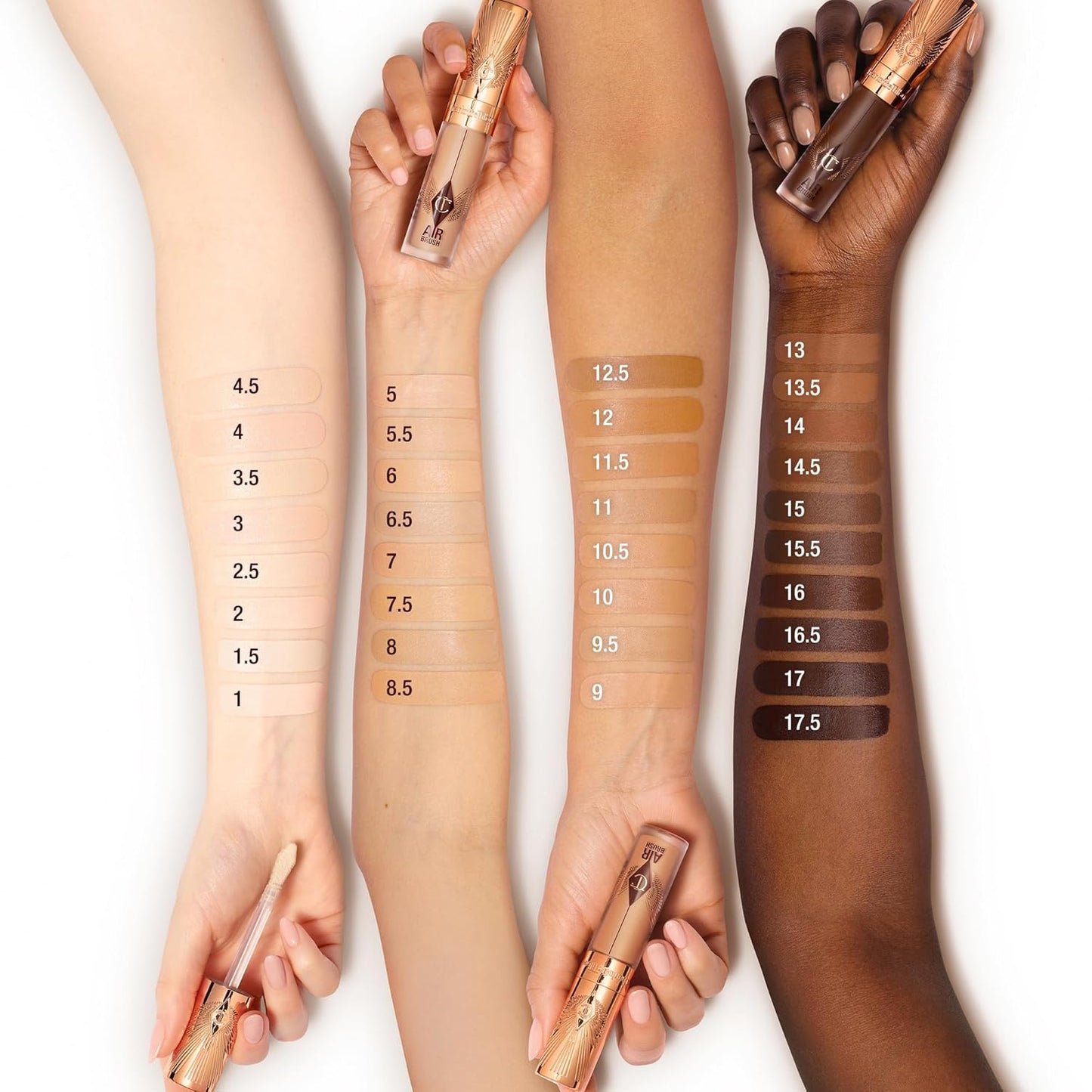 Charlotte Tilbury AIRbrush Flawless Blur Concealer - Longwear, Hydrating, Full Coverage for Dark Circles & Blemishes | Natural Matte Finish