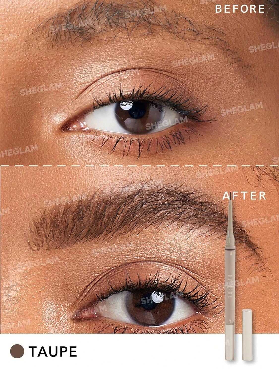 Dual-Sided Eyebrow Pencils | Cream Waterproof & Long-Lasting Makeup - 03 Taupe