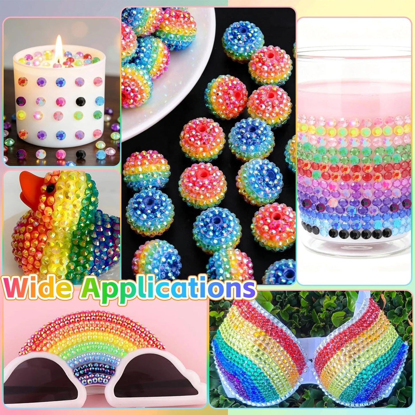 32000 Pcs Rhinestones for Bedazzling Kit with Tools, 3mm Flatback Resin Gems for Crafting, Colorful Resin Rhinestones Bedazzler Kit for Clothing Shoes DIY Tumblers & Face Makeup