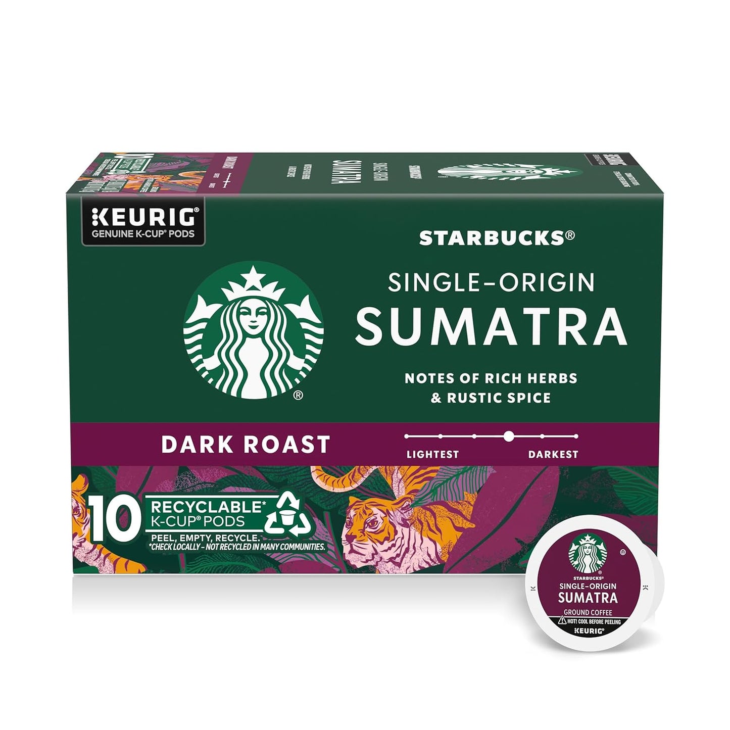 Starbucks K-Cup Coffee Pods - Dark Roast French Roast for Hot or Iced Coffee | 96 Count