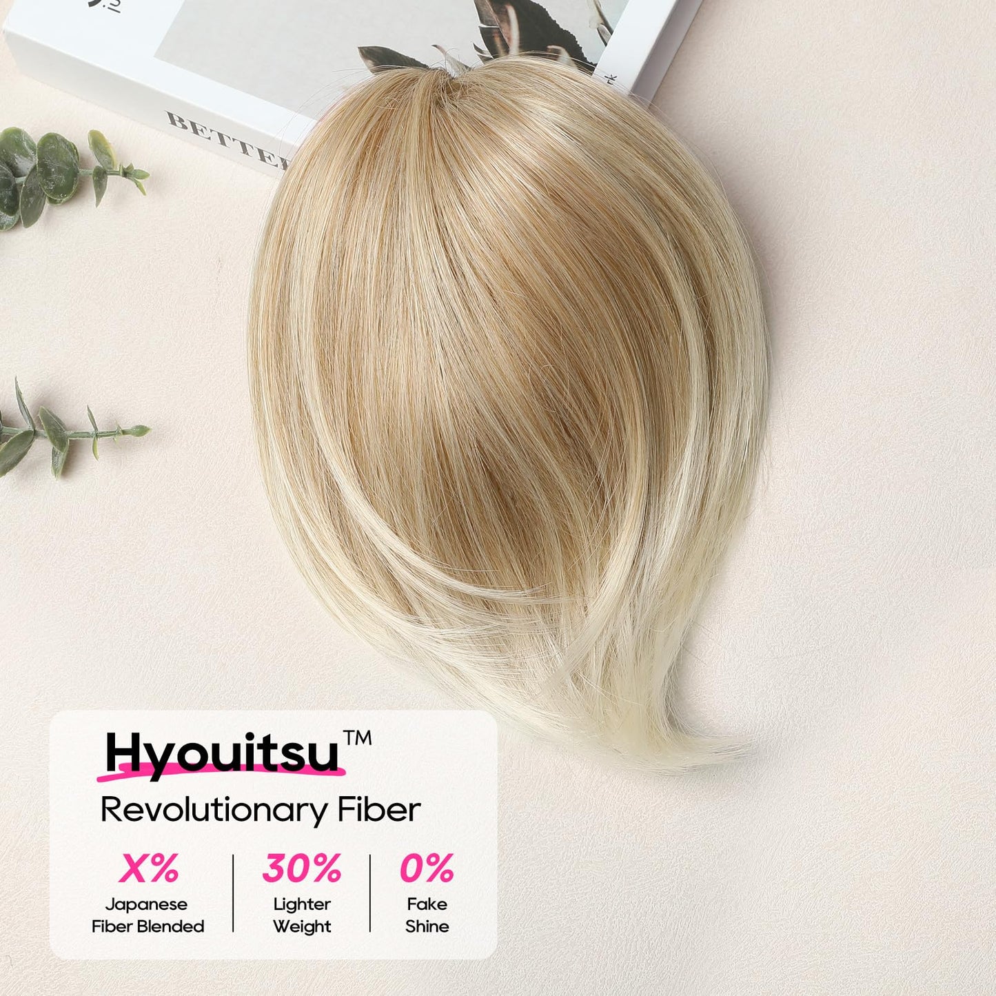 REECHO Ponytail Extension, 8" Short Mini Claw Clip Pony Tail Hair Extensions Natural Soft Feather-Light Tension-Free Ponytail Hairpiece for Women - Dark Blonde with Light Ends