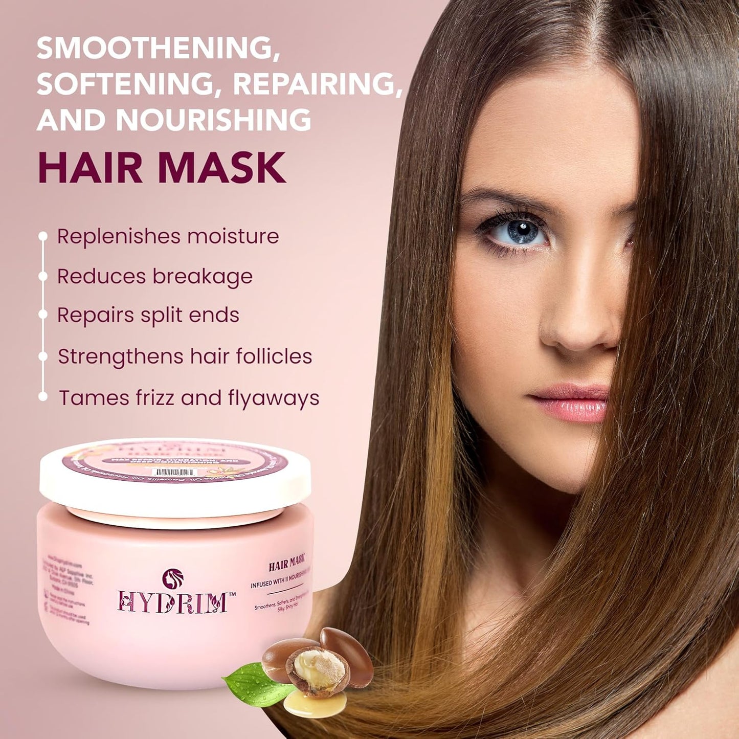 Deep Conditioning Hair Mask - Hydrating Repair Treatment with Argan Oil & 10 Nourishing Oils | 8.45 fl oz