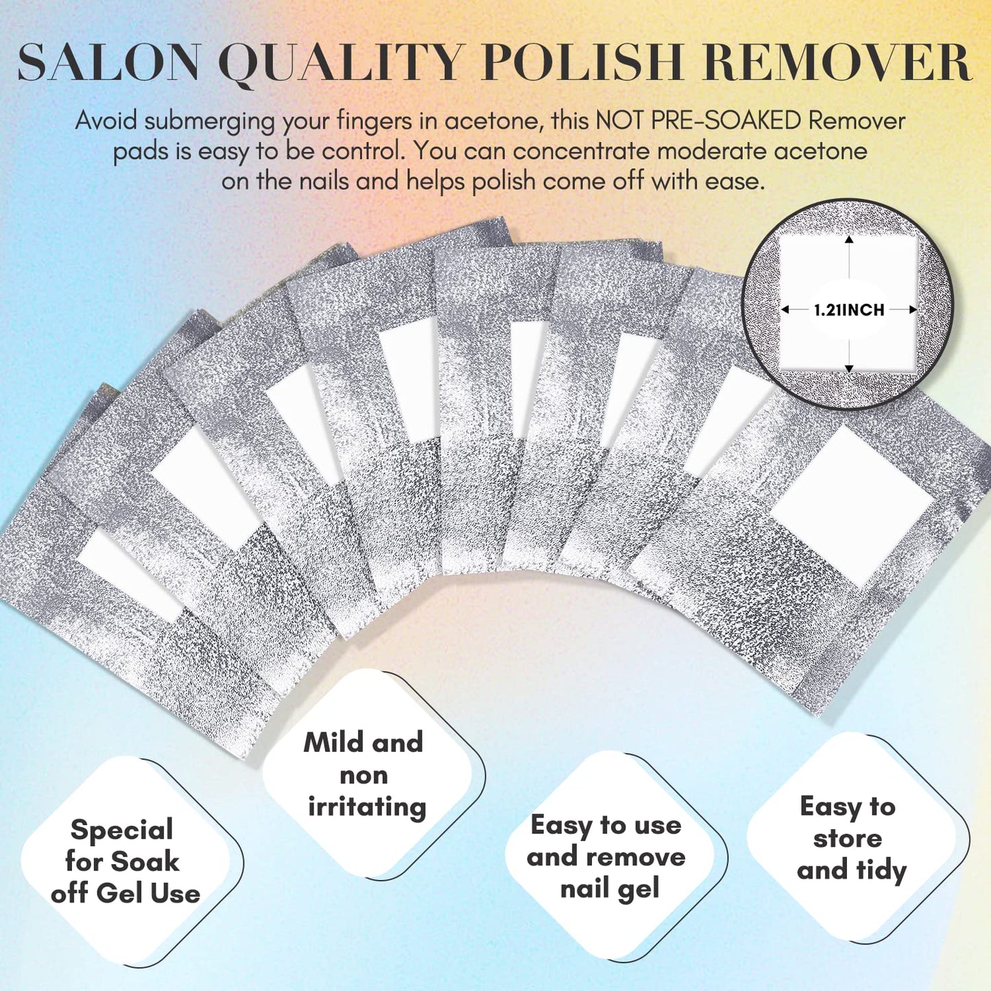 Makartt Nail Polish Remover Set - 200 pcs Foil Nail Wraps with Cuticle Pusher, Soak Off Foils for Gel Remover with Lint-Free Larger Cotton Pads for Gel Polish Removal at Home