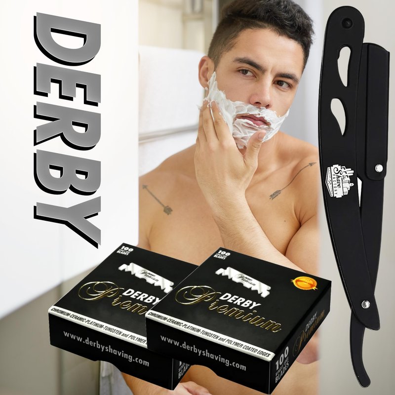 Derby Premium Single Edge Razor Blades for straight razor (300)
