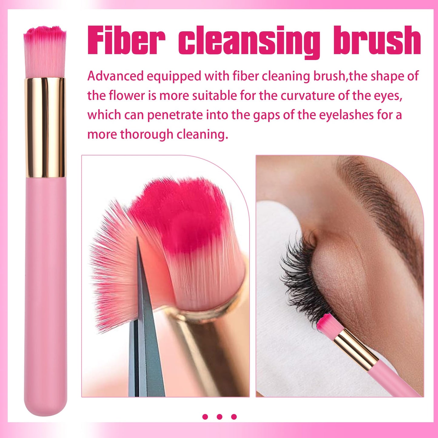 Geeneiya Lash Cluster Remover for DIY Lash Extensions, Gentle Lash Glue Remover with Fiber Cleansing Brush, Cleansing Oil for Cluster Lashes Bond and Seal, Easy Lash Removal, 20ml