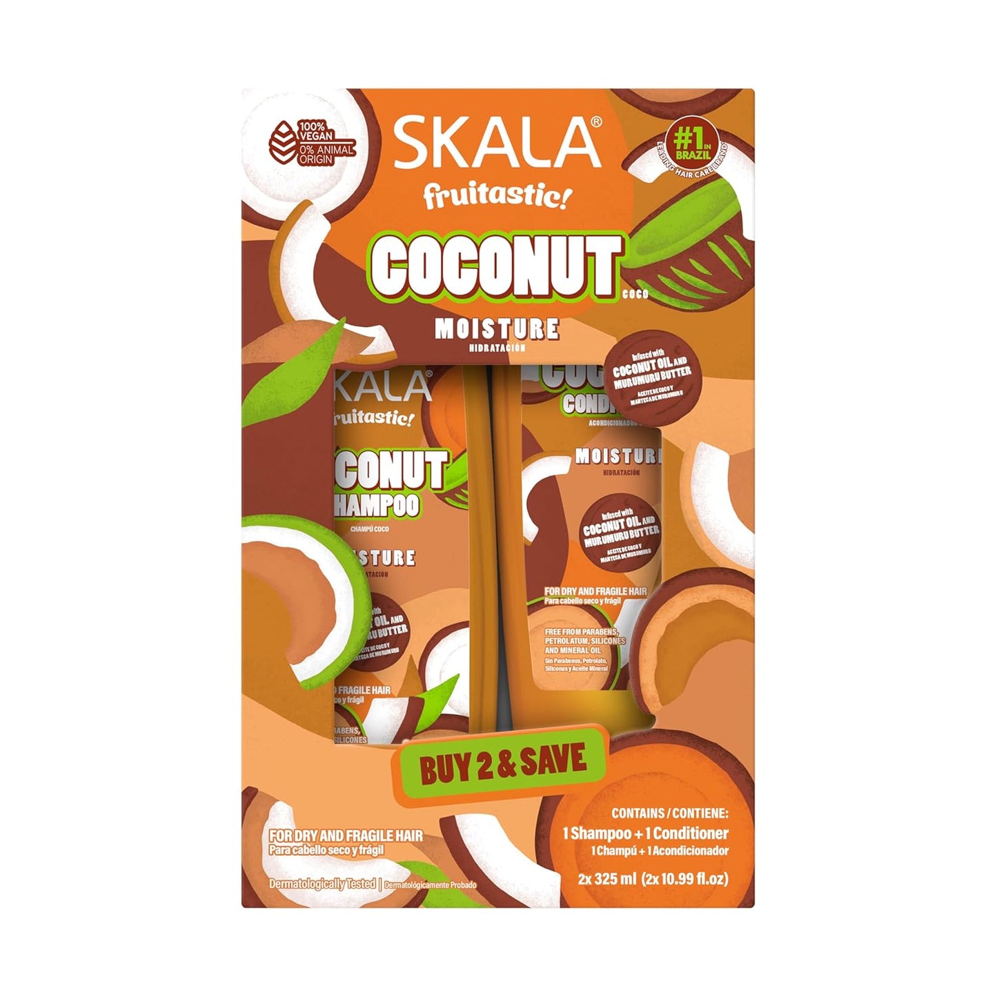 Skala Coconut Shampoo & Conditioner Set - Nourishing Hair Care | 325ml