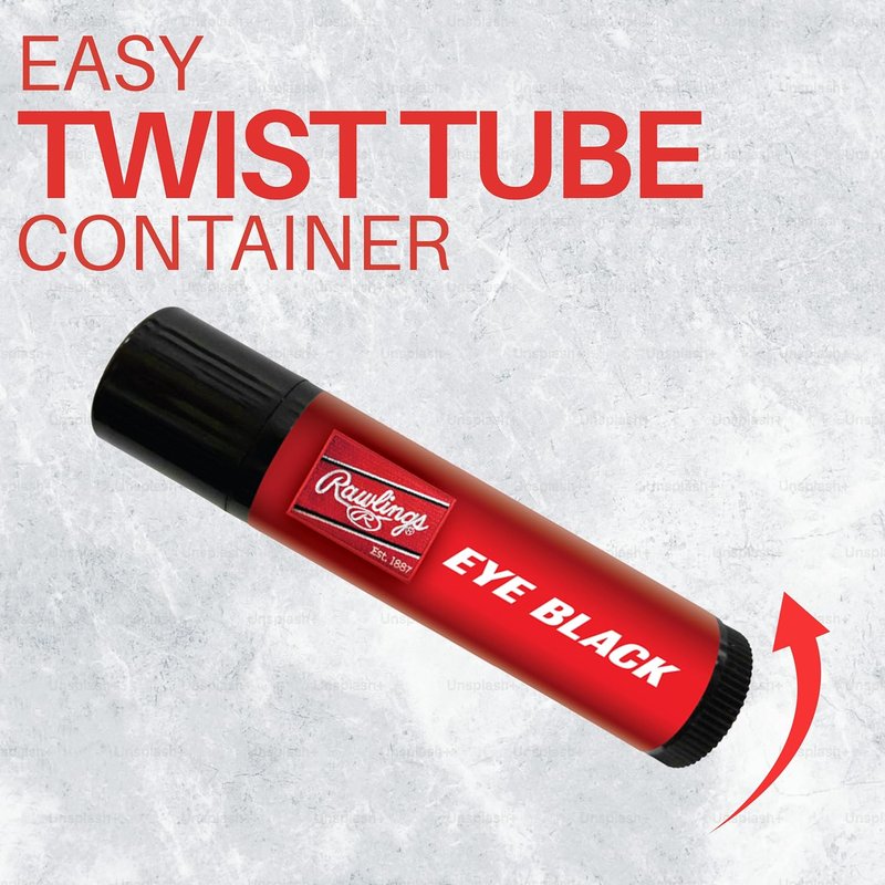 Rawlings Eye Black Stick - Retractable Tube for Glare Reduction | Baseball & Softball | Multiple Colors Available