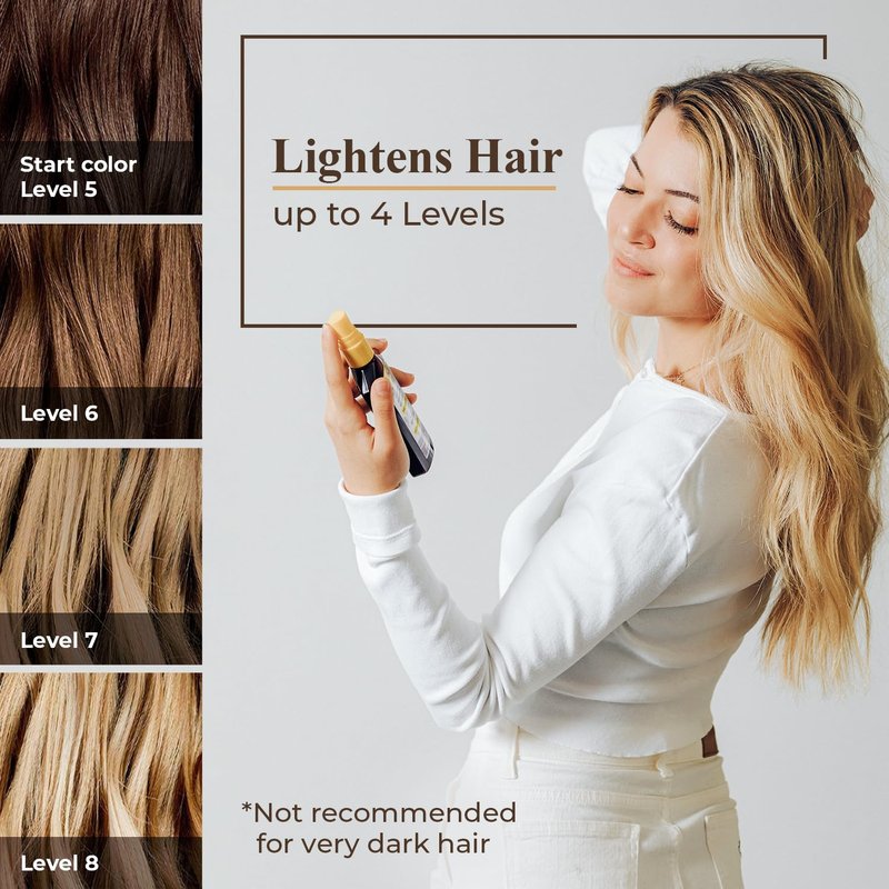 Natural Blonde Highlights Hair Lightener Spray - Chamomile Extract, 3.4 Oz | Hair Care Solution