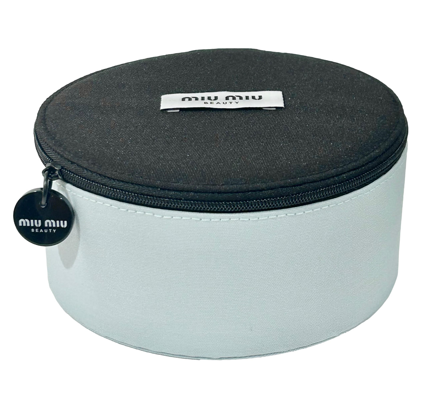Miu Miu Circle Vaniity Cosmetic Bag Pouch Makeup Toiletry Zip Travel Fragrance Beauty Miutine Trousse (6L X 6H X 3W) - WOMEN - 9541
