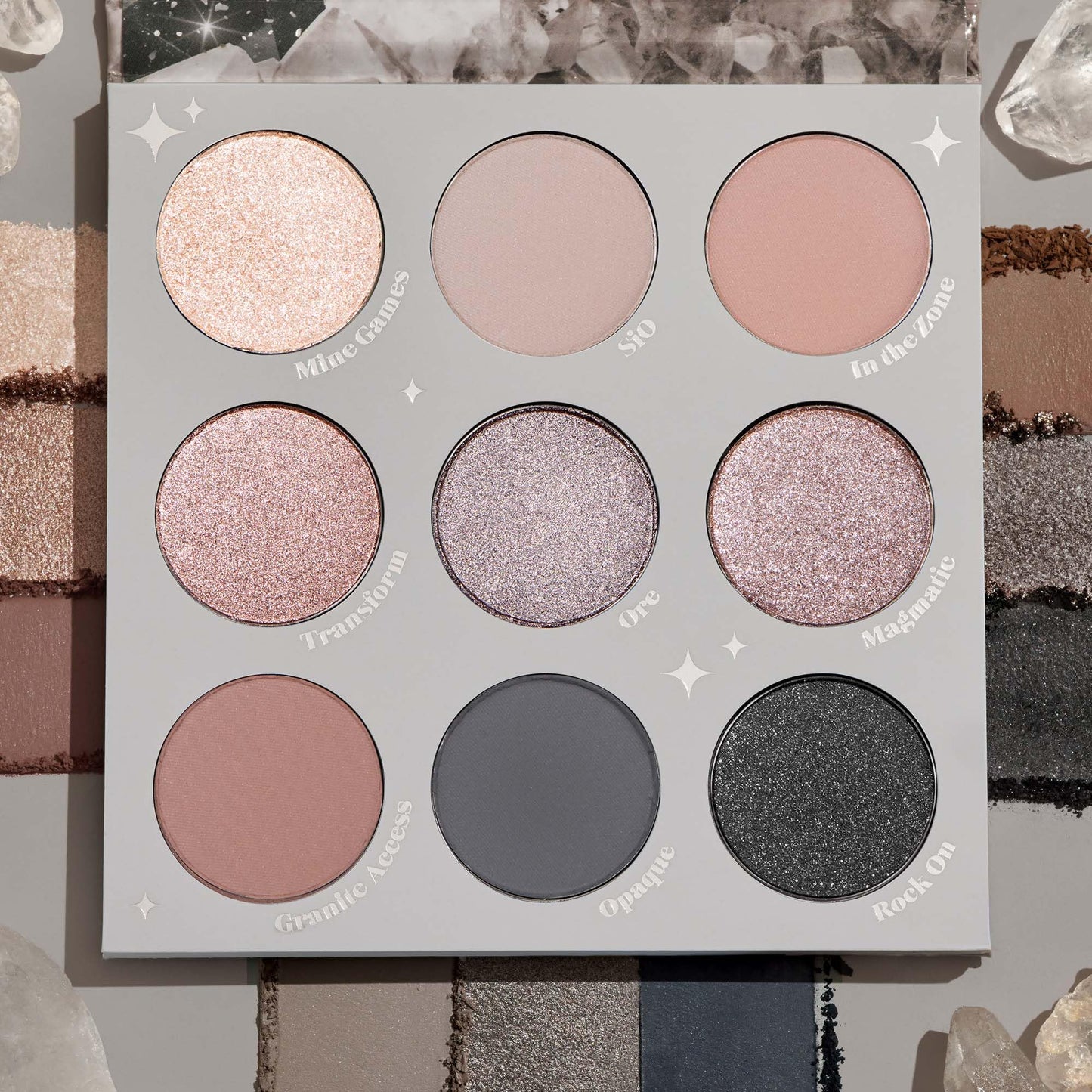 ColourPop Of Quartz Eyeshadow Palette - Neutral Taupe Palette with Metallic and Matte Finishes - High-Pigment Eye Makeup with a Long-Wearing Formula (0.3 oz)