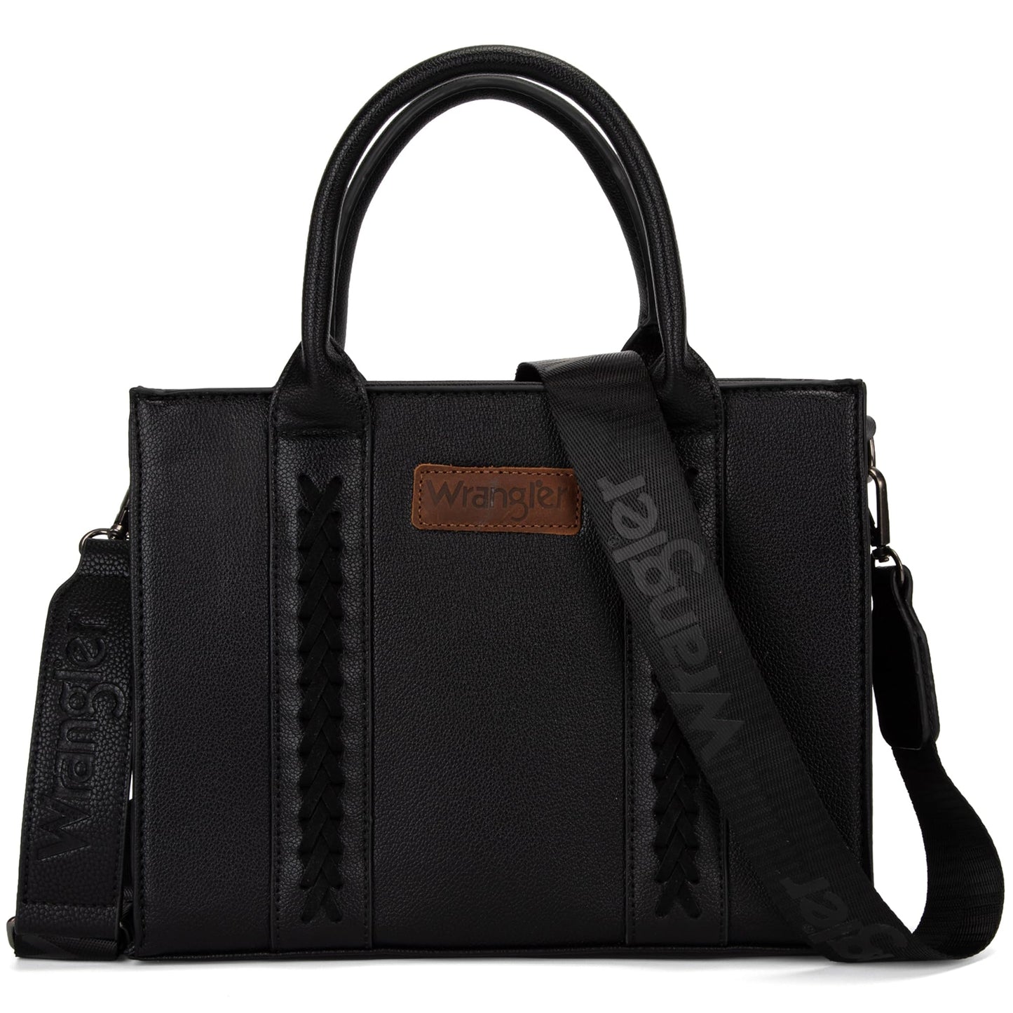 Wrangler Purses for Women Tote Bag Satchel Shoulder Top Handle Handbags Leather Medium Designer Cute Bags for Gift Travel Work Ladies WG70-8120DBK