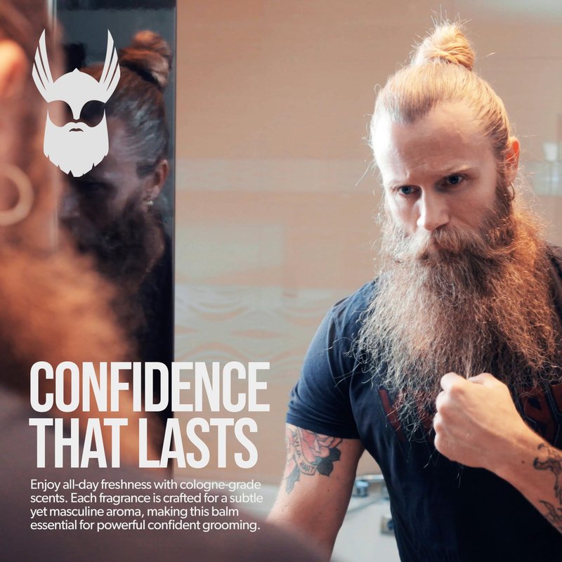 The Beard Struggle Warrior’s Beard Balm - Platinum Collection, Vanir's Wisdom - Non-Greasy Low-Hold Formula, Luxurious Cologne-Grade Fragrances 100% Natural and Plant-Based Ingredients - 50g