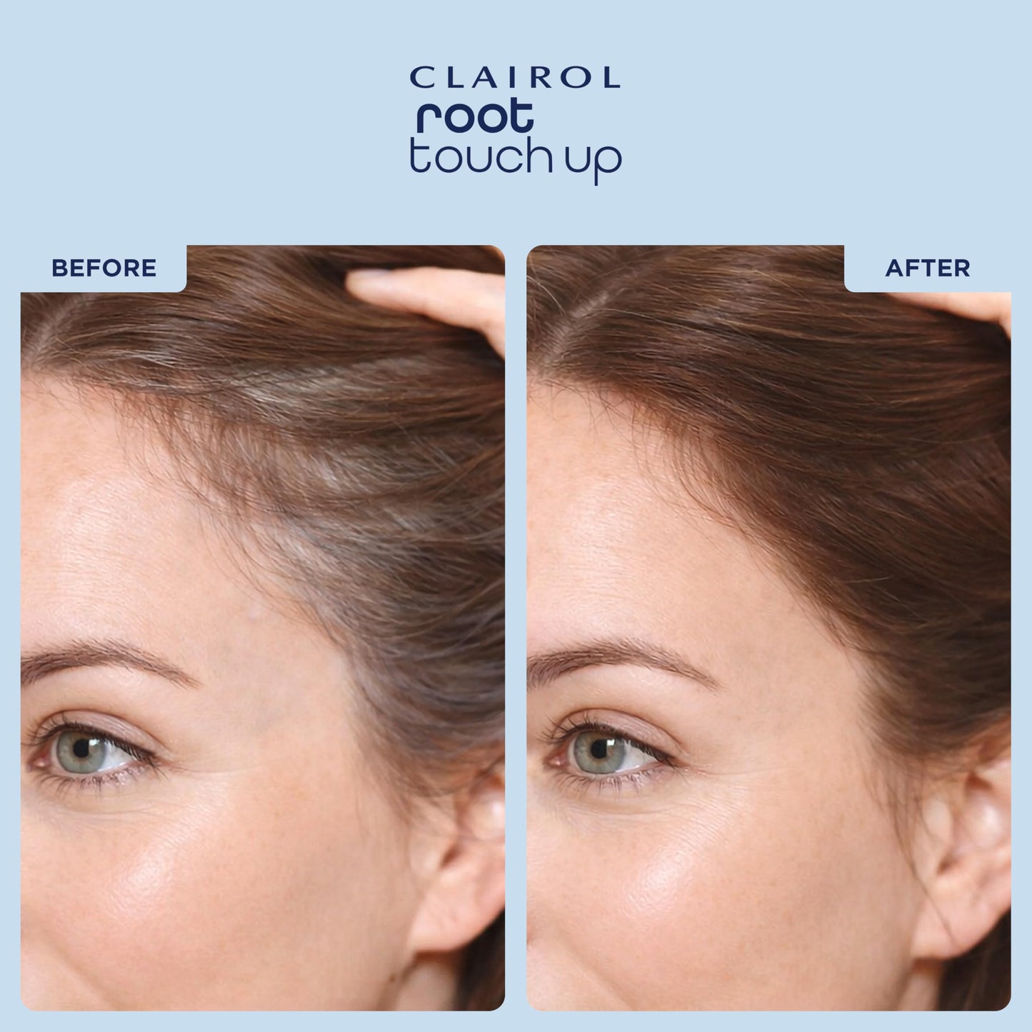 Clairol Root Touch-Up Temporary Concealing Powder, Black Hair Color | Ammonia Free | Instantly Cover Roots + Define Eyebrows | On-the-Go Compact with Mirror and Application Brush | Pack of 1