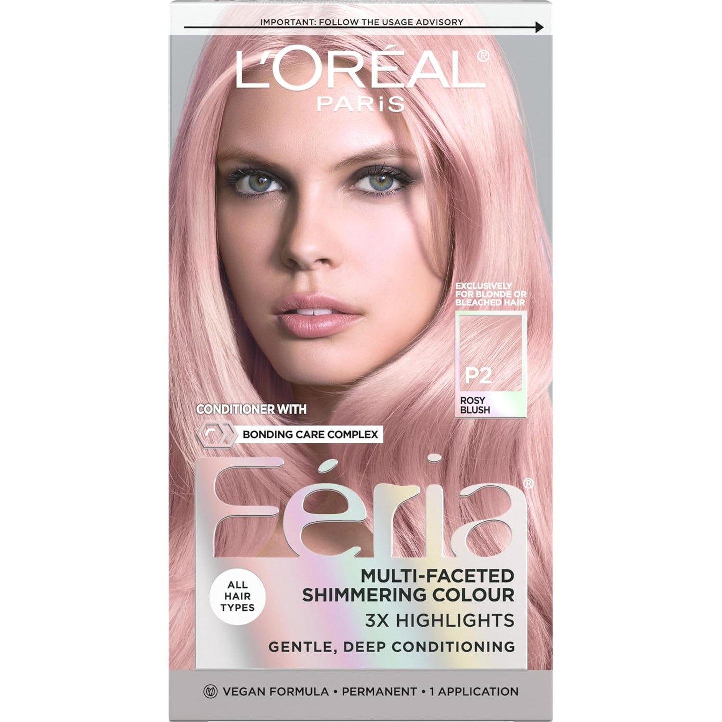 L’Oreal Paris Feria Hair Color - High Intensity Jet Black Dye for 3X Highlights | 1 Kit