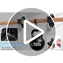 No Drill Adhesive Curtain Rod Brackets - 4 Pack Self-Adhesive Holders